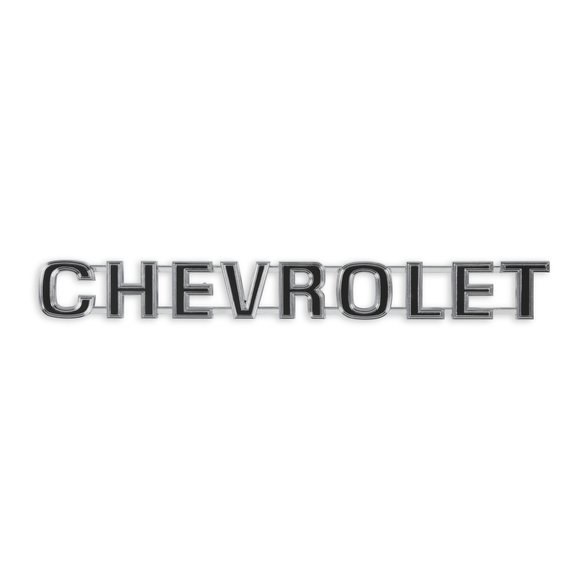 Holley Emblem, Chevrolet Design, Tailgate, Black/ Silver, Chrome Plated, With Mounting Hardware – 04-536