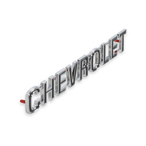 Holley Emblem, Chevrolet Design, Tailgate, Black/ Silver, Chrome Plated, With Mounting Hardware – 04-536