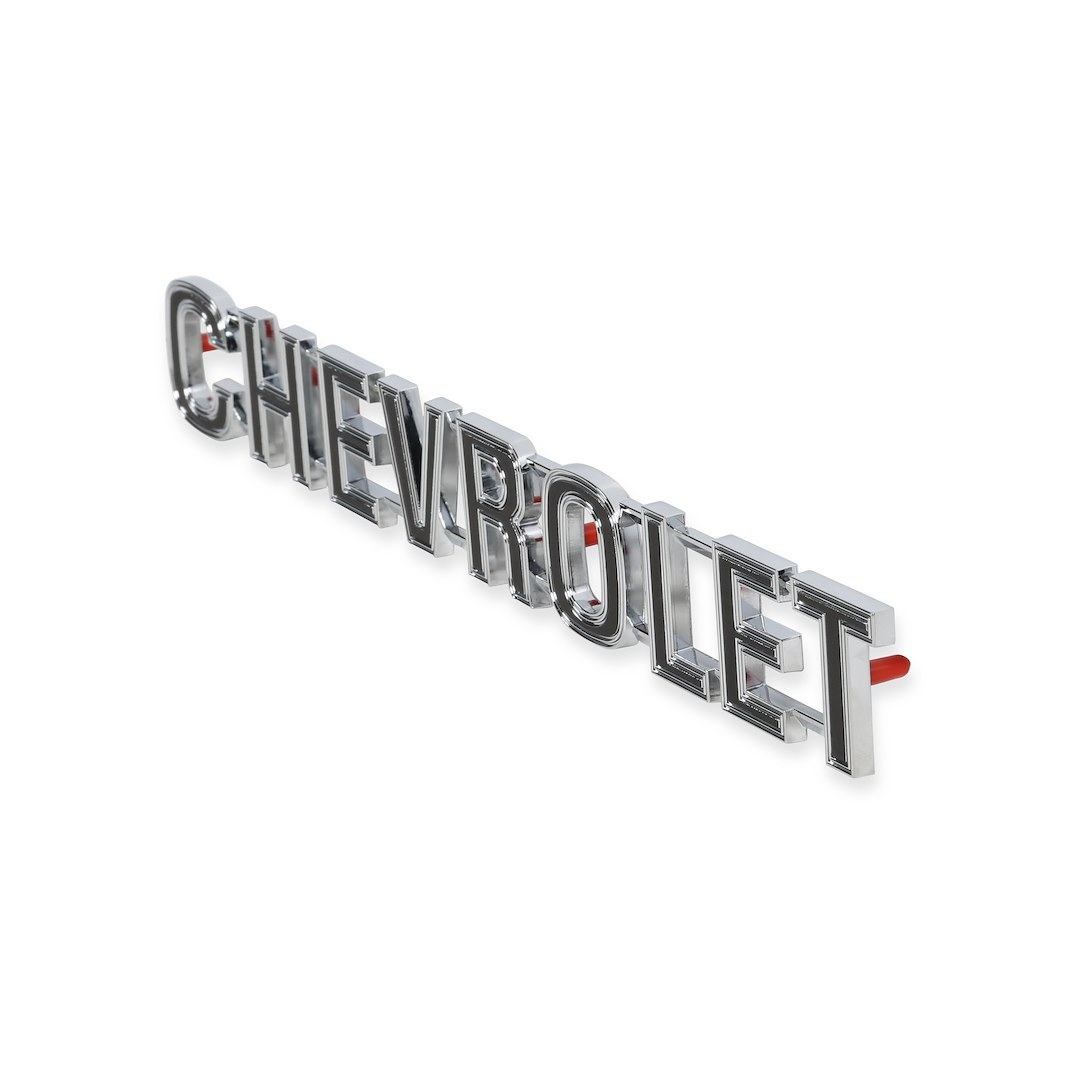 Holley Emblem, Chevrolet Design, Tailgate, Black/ Silver, Chrome Plated, With Mounting Hardware – 04-536
