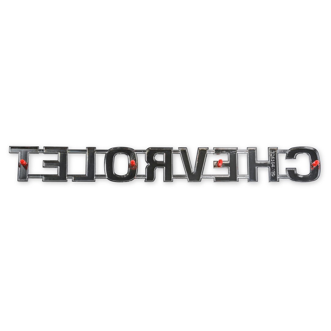 Holley Emblem, Chevrolet Design, Tailgate, Black/ Silver, Chrome Plated, With Mounting Hardware – 04-536