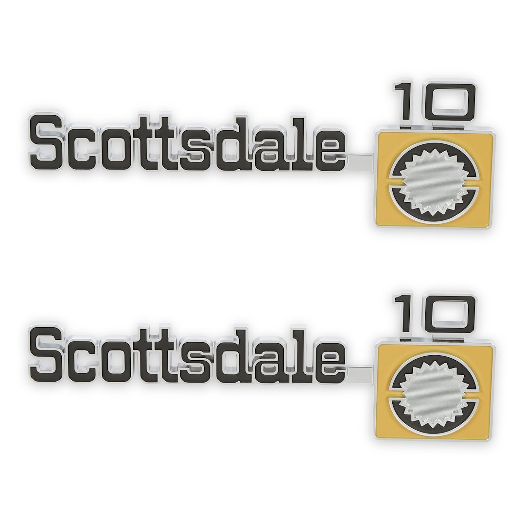 Holley Emblem, Scottsdale 10 Design, Fender, Black/ Silver/ Bronze, Set of 2 – 04-555