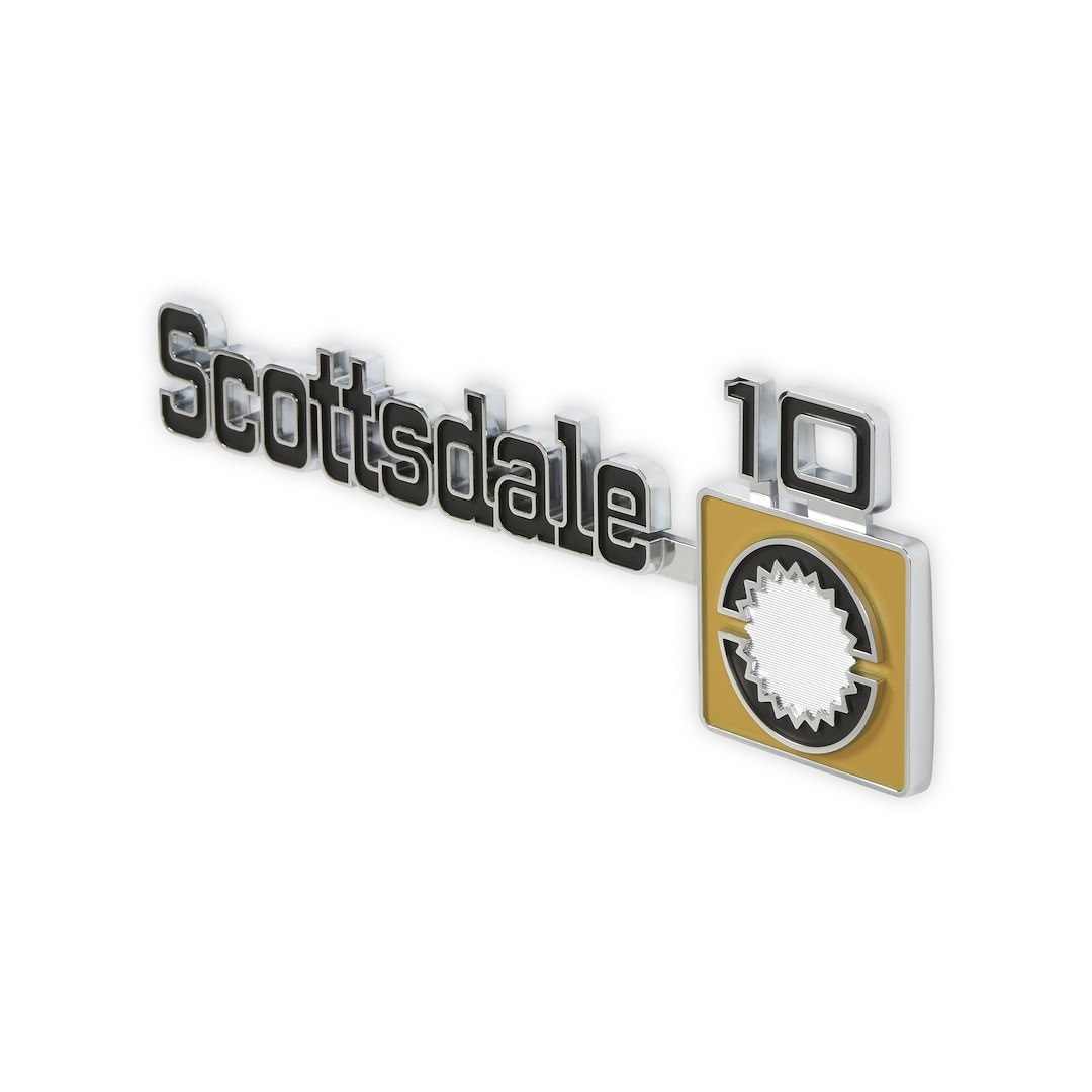 Holley Emblem, Scottsdale 10 Design, Fender, Black/ Silver/ Bronze, Set of 2 – 04-555