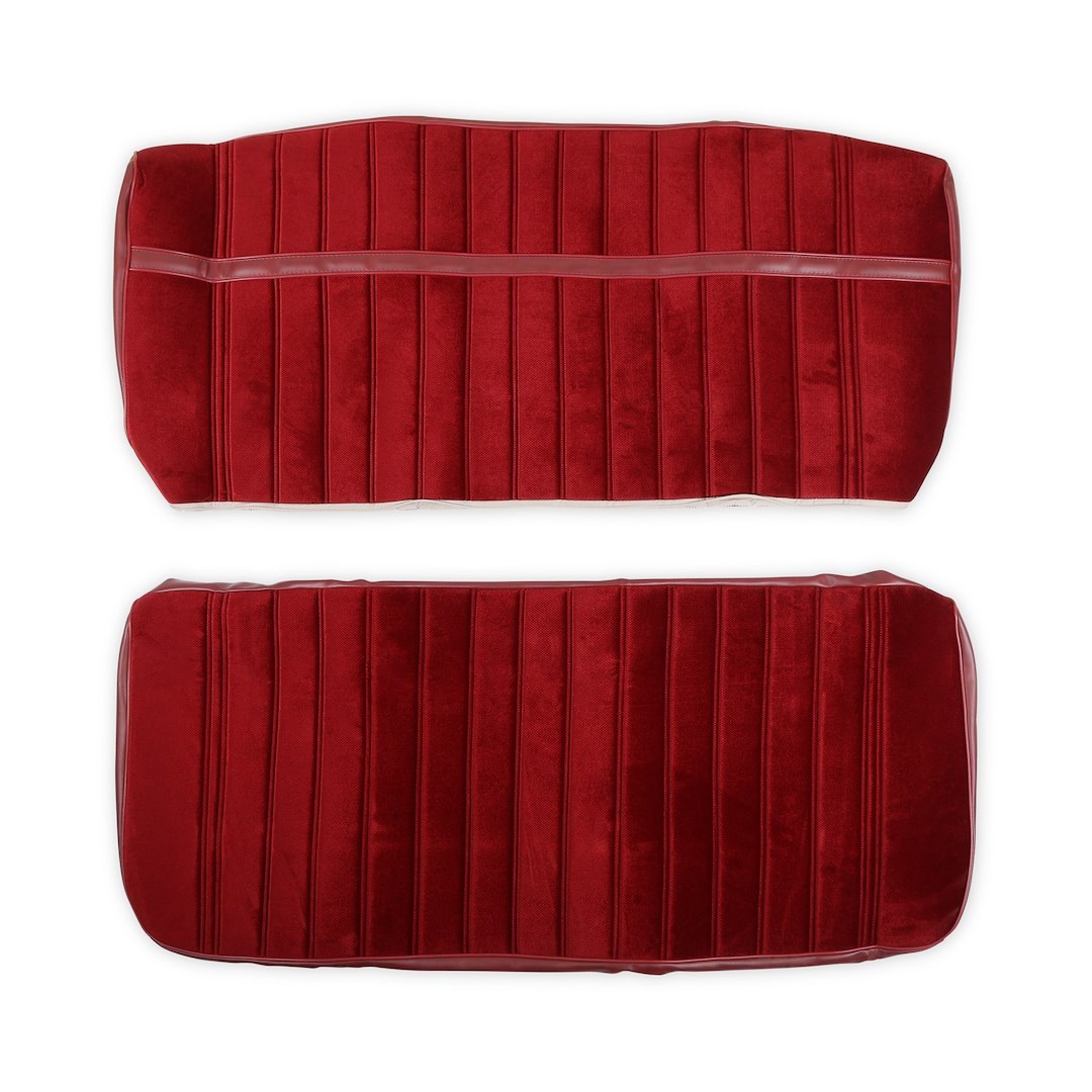 Holley Seat Upholstery Kit, Maroon/ Burgundy, Cloth/ Vinyl, With Hog Rings and Pliers, 3 Inch Wide Vertical Pleats – 05-291