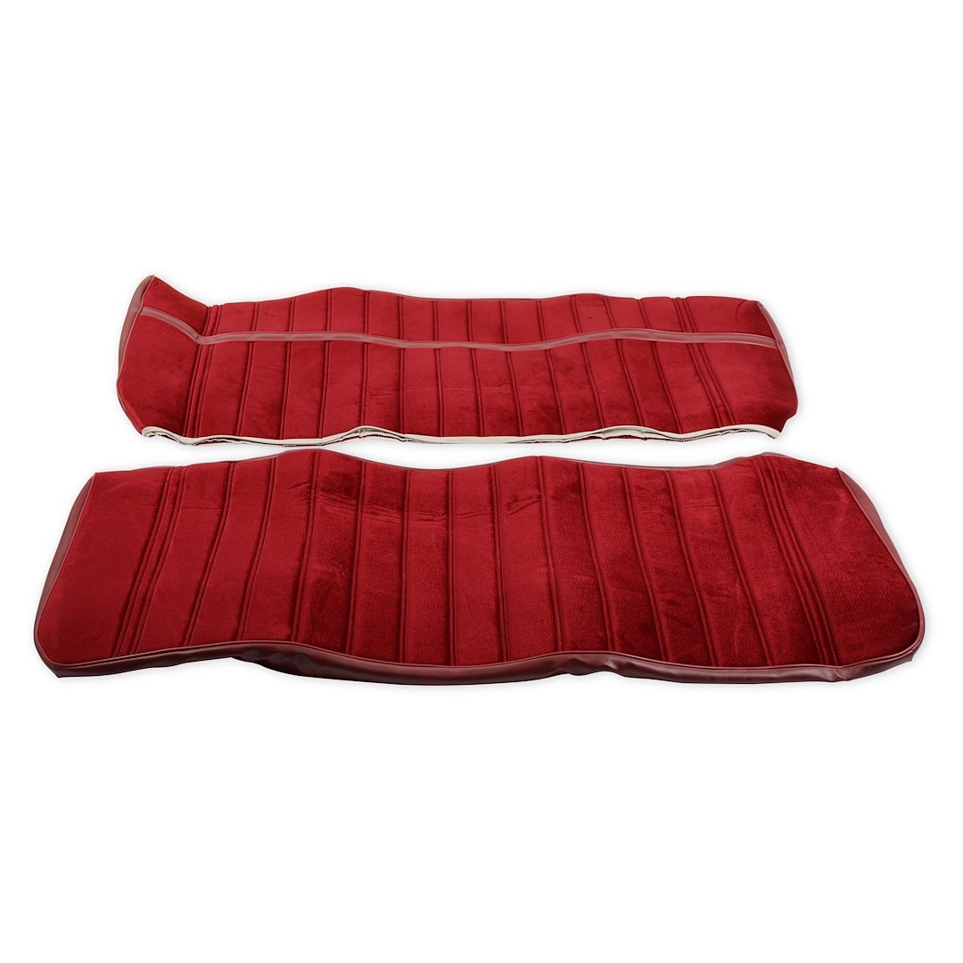 Holley Seat Upholstery Kit, Maroon/ Burgundy, Cloth/ Vinyl, With Hog Rings and Pliers, 3 Inch Wide Vertical Pleats – 05-291