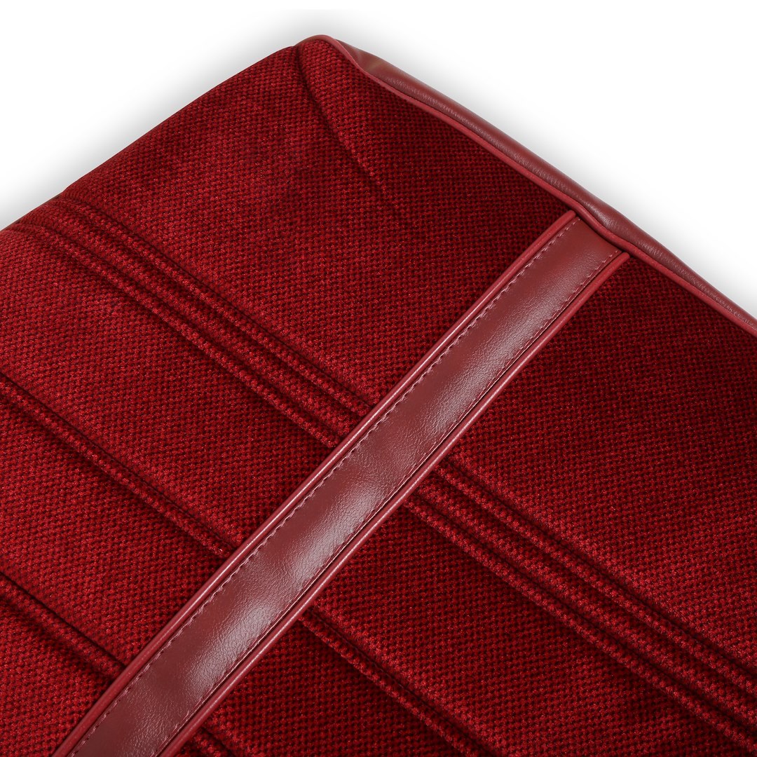 Holley Seat Upholstery Kit, Maroon/ Burgundy, Cloth/ Vinyl, With Hog Rings and Pliers, 3 Inch Wide Vertical Pleats – 05-291