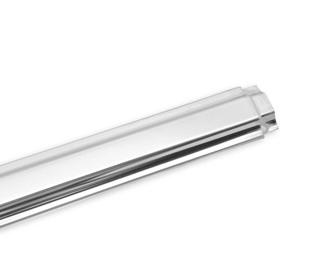 Holley Grille Molding, Upper, Silver, Anodized Aluminum, With Clips – 06-103