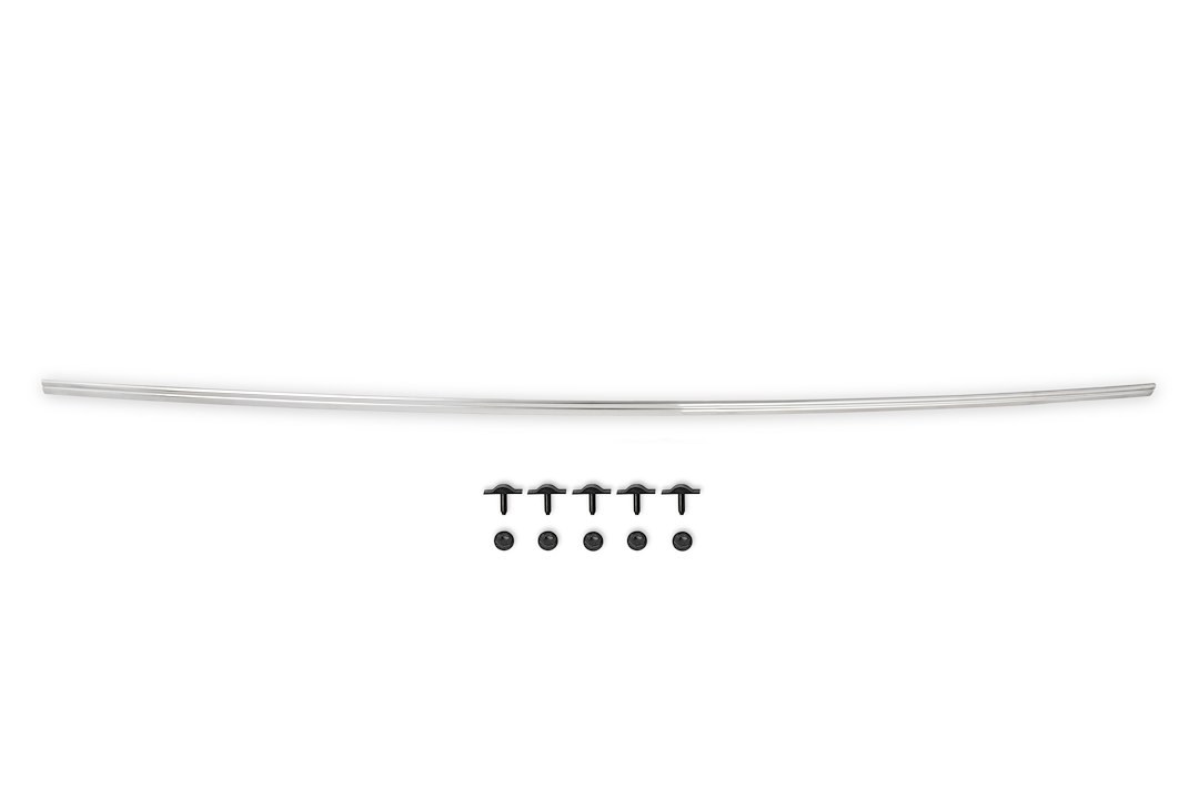 Holley Grille Molding, Upper, Silver, Anodized Aluminum, With Clips – 06-111