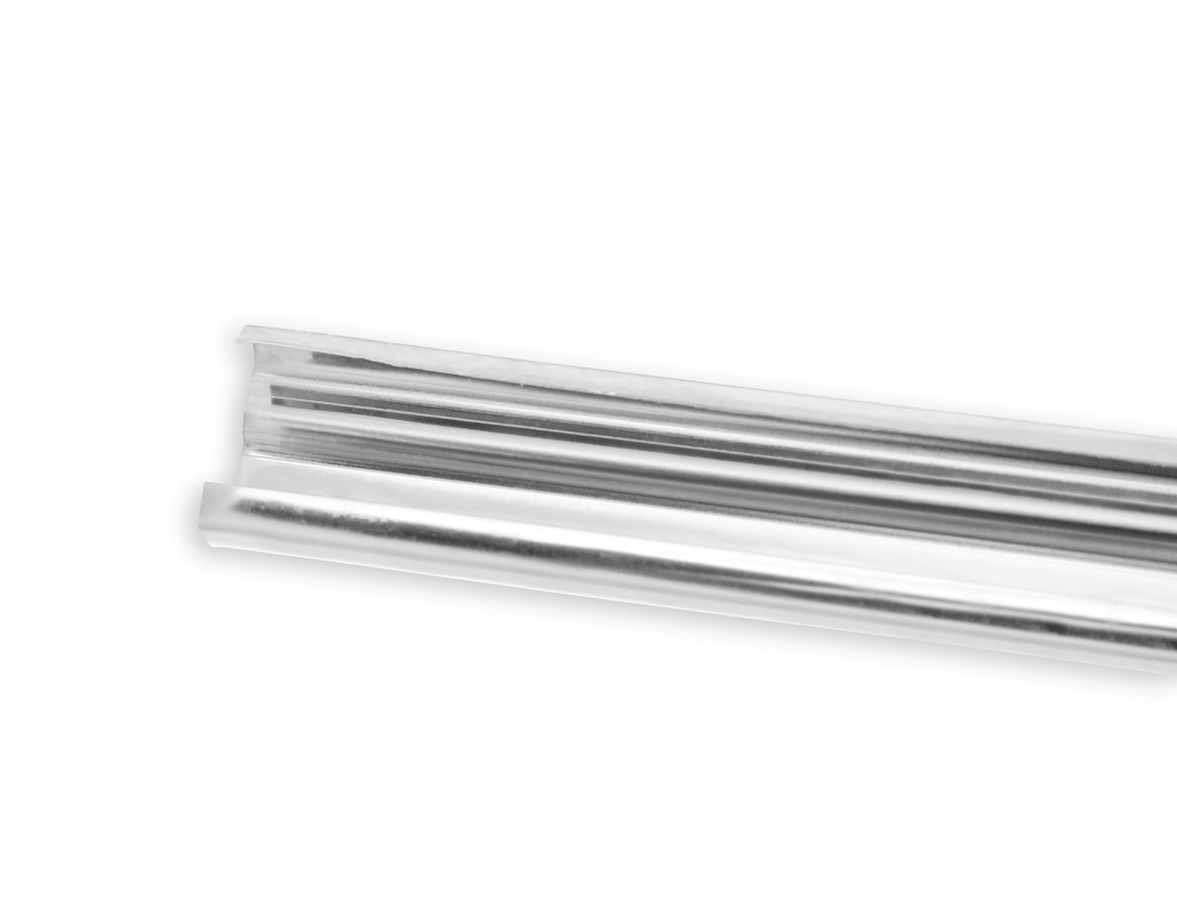 Holley Grille Molding, Upper, Silver, Anodized Aluminum, With Clips – 06-111