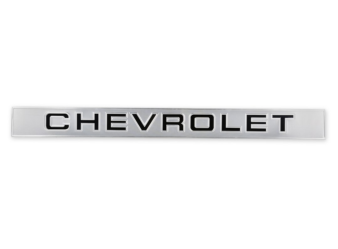 Holley Emblem, Chevrolet Design, Tailgate, Black/ Silver, Aluminum, With 3M Adhesive – 06-150