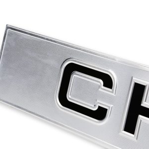 Holley Emblem, Chevrolet Design, Tailgate, Black/ Silver, Aluminum, With 3M Adhesive – 06-150