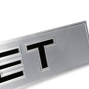 Holley Emblem, Chevrolet Design, Tailgate, Black/ Silver, Aluminum, With 3M Adhesive – 06-150