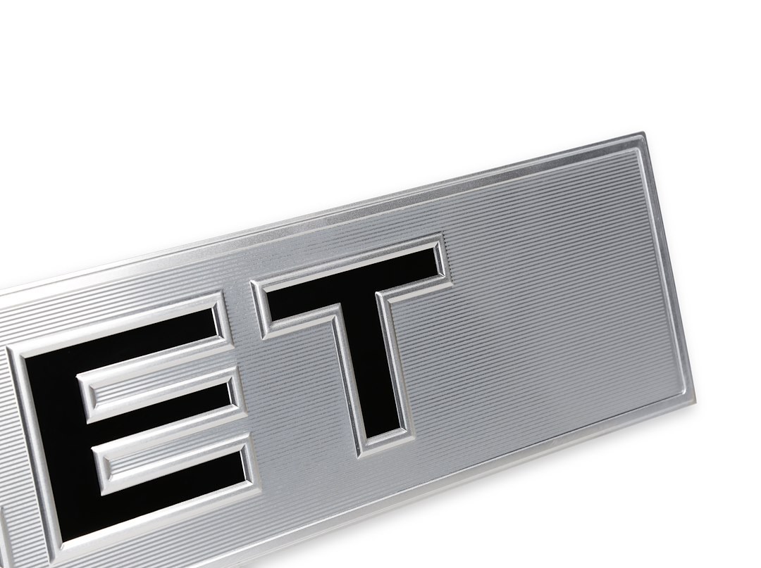Holley Emblem, Chevrolet Design, Tailgate, Black/ Silver, Aluminum, With 3M Adhesive – 06-150