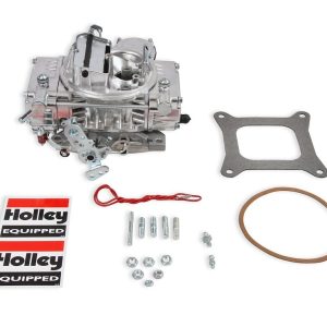 Holley Carburetor, 4 Barrel, 600 Cubic Feet Per Minute (cfm), Square Bore Flange, Electric Choke, Vacuum Secondaries, Gasoline, Shiny Zinc – 0-80457S