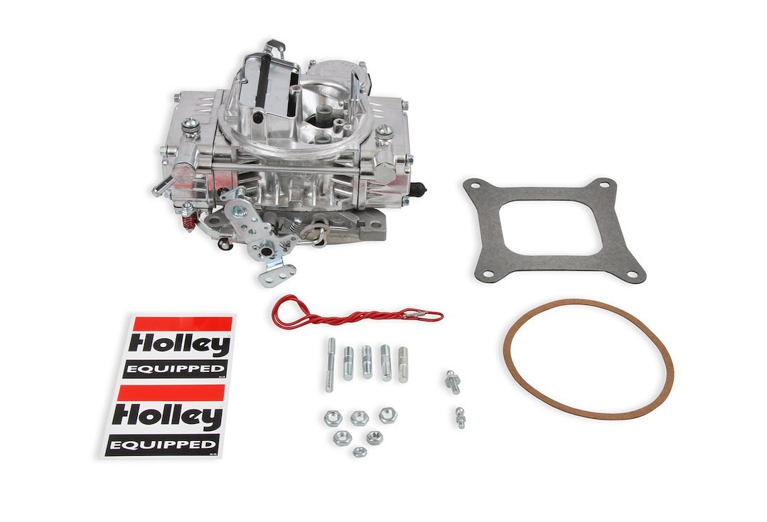 Holley Carburetor, 4 Barrel, 600 Cubic Feet Per Minute (cfm), Square Bore Flange, Electric Choke, Vacuum Secondaries, Gasoline, Shiny Zinc – 0-80457S