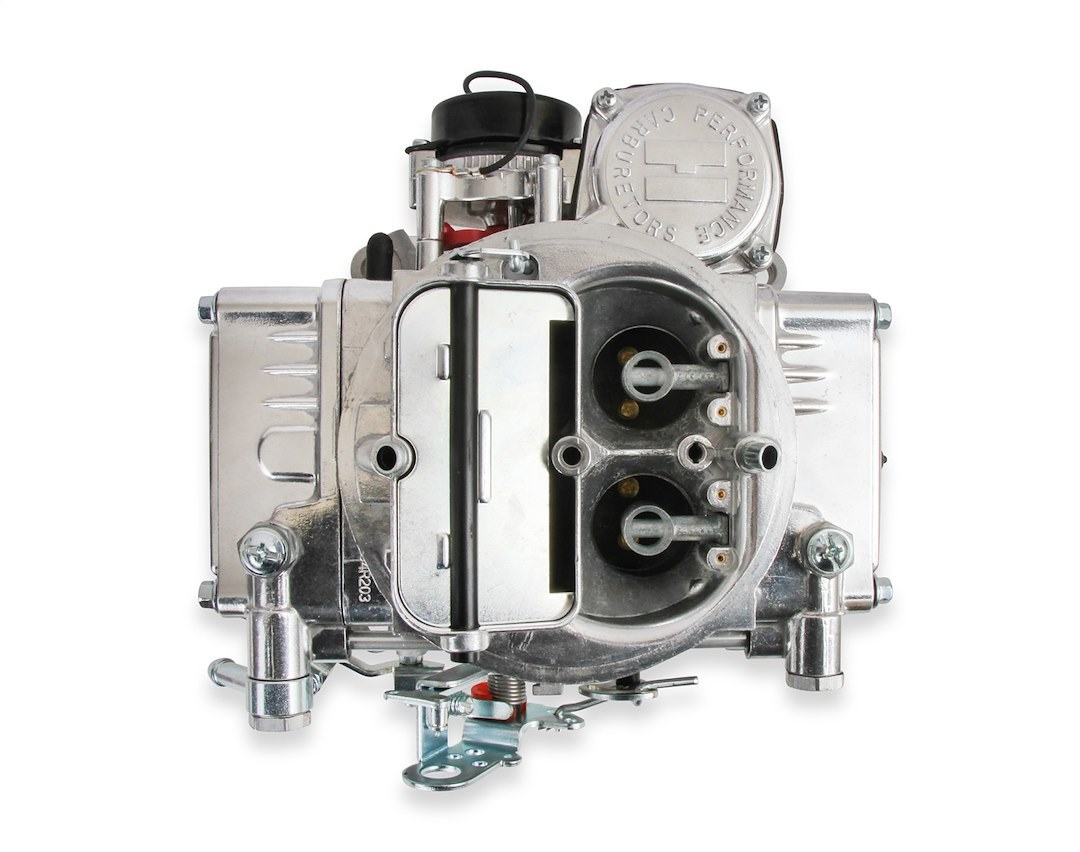 Holley Carburetor, 4 Barrel, 600 Cubic Feet Per Minute (cfm), Square Bore Flange, Electric Choke, Vacuum Secondaries, Gasoline, Shiny Zinc – 0-80457S