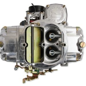 Holley Carburetor, 4 Barrel, 750 Cubic Feet Per Minute (cfm), Square Bore Flange, Electric Choke, Vacuum Secondaries, Gasoline, Shiny Zinc – 0-80508S