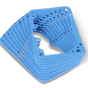 Holley Carburetor Float Bowl Gasket, For Use with Holley Model 2300/4150/4160/4500 Two Circuit Carburetors, Primary and Secondary, Blue – 1008-1911-1