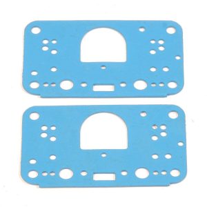 Holley Carburetor Metering Block Gasket, For Use with Holley Model 4500 Carburetor with Intermediate System, Primary and Secondary, Blue – 108-121