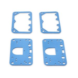 Holley Carburetor Metering Block Gasket, For Use with Holley Model 4150 Carburetors, Primary and Secondary, Blue, Non-Stick, Set of 2 Each – 108-200