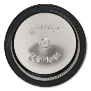 Holley Air Cleaner Assembly, 5-1/8 Inch Flange, 14 Inch Diameter, Round, Chrome, Aluminum, Holley Script, With Filter, With Hold Down Screw – 120-102