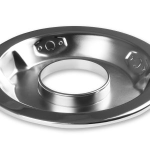 Holley Air Cleaner Assembly, 5-1/8 Inch Flange, 14 Inch Diameter, Round, Chrome, Aluminum, Holley Script, With Filter, With Hold Down Screw – 120-102