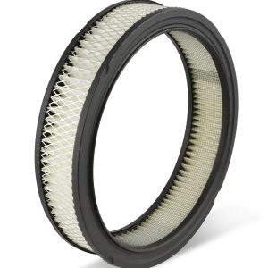 Holley Air Cleaner Assembly, 5-1/8 Inch Flange, 10 Inch Diameter, Round, Chrome, Steel, Holley Script, With Filter, With Hold Down Screw – 120-145