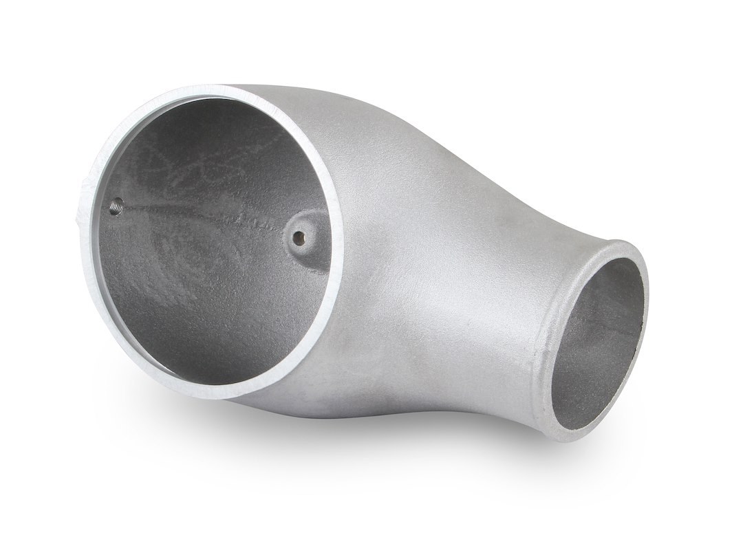 Holley Throttle Body Intake Elbow, Efi, Fits All Applications with a 5-1/8 Inch Air Cleaner Flange, Round Style, 3-1/2 Inch Inlet Size – 120-230