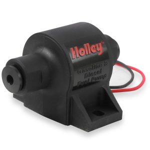Holley Fuel Pump Electric, Mighty Mite, Up to 300 Horsepower, 4 PSI Maximum Pressure, With Filter/ Fittings/ Hardware – 12-426