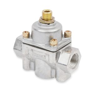 Holley Fuel Pressure Regulator, 4-1/2-9 PSI, 3/8 Inch NPT Inlet/Outlets, Gasoline, Natural, Aluminum, With Mounting Bracket – 12-803BP