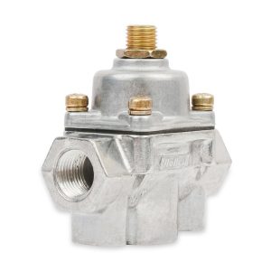 Holley Fuel Pressure Regulator, 4-1/2-9 PSI, 3/8 Inch NPT Inlet/Outlets, Gasoline, Natural, Aluminum, With Mounting Bracket – 12-803BP