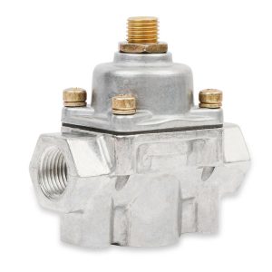 Holley Fuel Pressure Regulator, 4-1/2-9 PSI, 3/8 Inch NPT Inlet/Outlets, Gasoline, Natural, Aluminum, With Mounting Bracket – 12-803BP