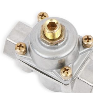 Holley Fuel Pressure Regulator, 4-1/2-9 PSI, 3/8 Inch NPT Inlet/Outlets, Gasoline, Natural, Aluminum, With Mounting Bracket – 12-803BP