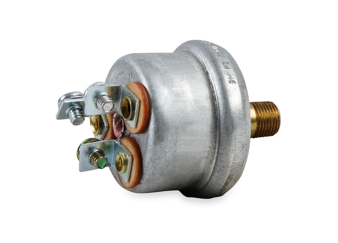 Holley Fuel Pump Oil Pressure Safety Switch, For Use with Holley Electric Fuel Pumps, Normally Open, 5 PSI Shut Off Pressure – 12-810