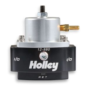 Holley Fuel Pressure Regulator, 4-65 PSI, 6AN O-Ring Inlet/ 6AN O-Ring Outlet/ 6AN O-Ring Return, Boost Reference 1:1 – 12-880