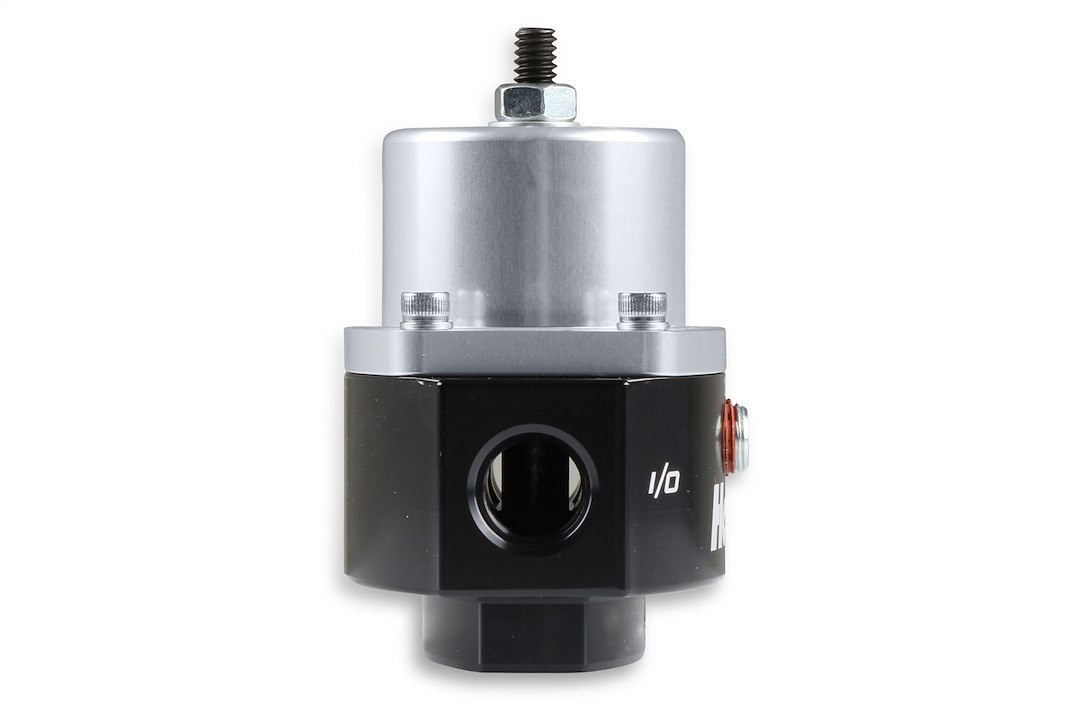 Holley Fuel Pressure Regulator, 4-65 PSI, 6AN O-Ring Inlet/ 6AN O-Ring Outlet/ 6AN O-Ring Return, Boost Reference 1:1 – 12-880