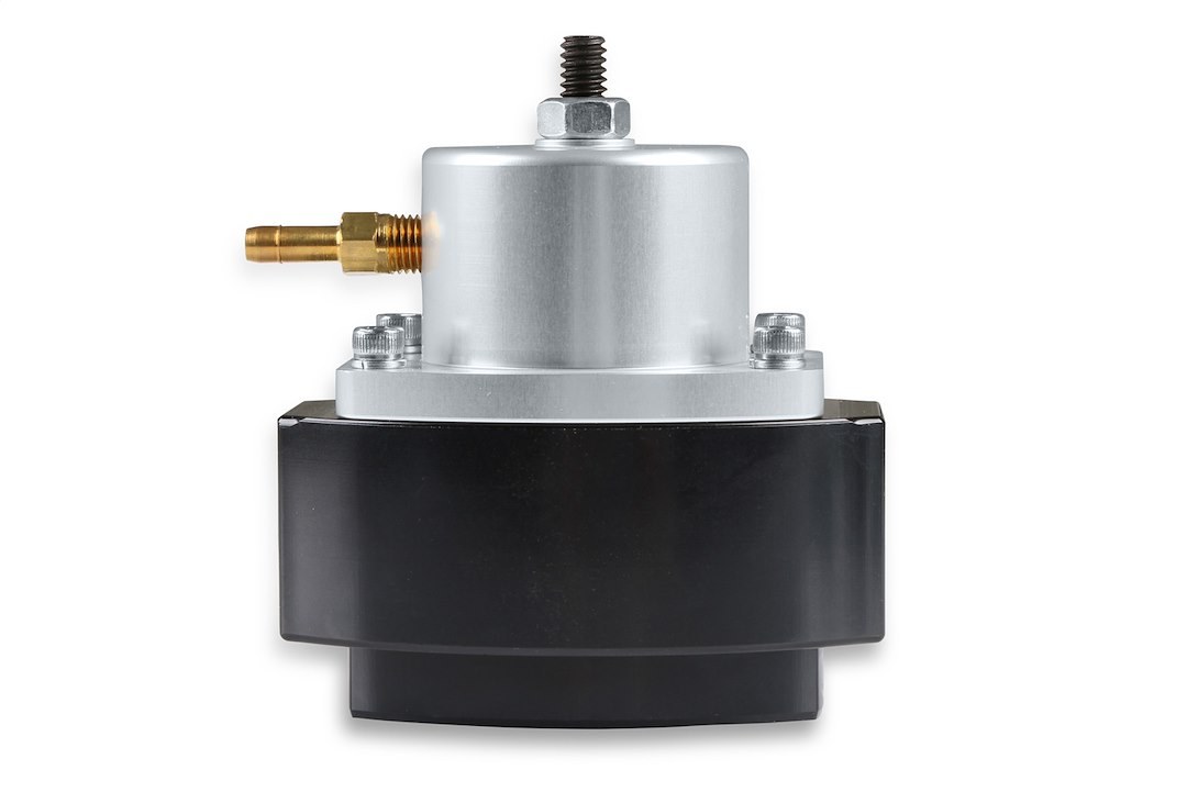 Holley Fuel Pressure Regulator, 4-65 PSI, 6AN O-Ring Inlet/ 6AN O-Ring Outlet/ 6AN O-Ring Return, Boost Reference 1:1 – 12-880
