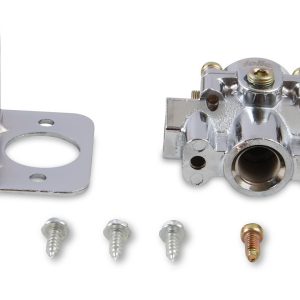 Holley Fuel Pressure Regulator, 15-60 PSI, 3/8 Inch NPT Inlet/ Outlet, Gasoline, Chrome Plated, Aluminum – 12-882