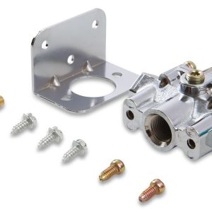 Holley Fuel Pressure Regulator, 15-60 PSI, 3/8 Inch NPT Inlet/ Outlet, Gasoline, Chrome Plated, Aluminum – 12-882