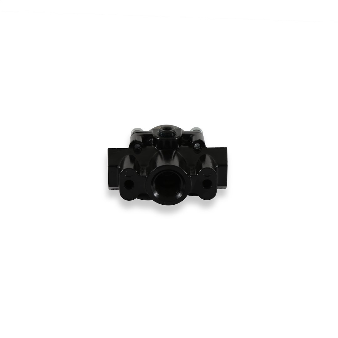 Holley Fuel Pressure Regulator, 4.5-9 PSI, 3/8 Inch NPT Inlet/ Outlet, Gasoline, Black, Aluminum – 12-887