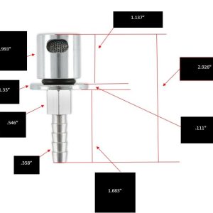 Holley Fuel Tank Vent Valve, For Efi Fuel Tanks, Remote Mount, Black, Machined Finish – 19-174