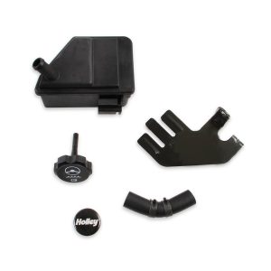 Holley Power Steering Reservoir, For Use with Any Holley Driver Side Ls Accessory Drive Brackets, Black, Plastic – 198-200