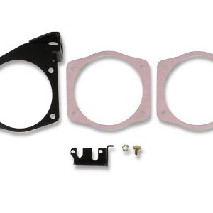 Holley Carburetor Throttle Cable Bracket, For Use with 105MM Throttle on OEM or Fast Car Style Intakes, Black, With Gaskets – 20-148
