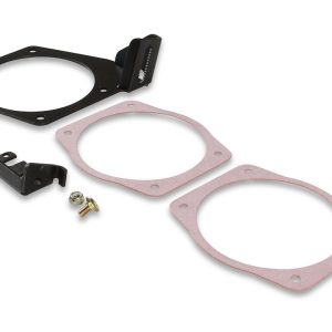 Holley Carburetor Throttle Cable Bracket, For Use with 105MM Throttle on OEM or Fast Car Style Intakes, Black, With Gaskets – 20-148