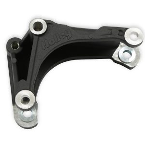 Holley Power Steering Pump Bracket, For Use with GM Small Block Gen III/ IV – Lsa Engines, Black Cast Aluminum, With Mounting Hardware – 20-166BK