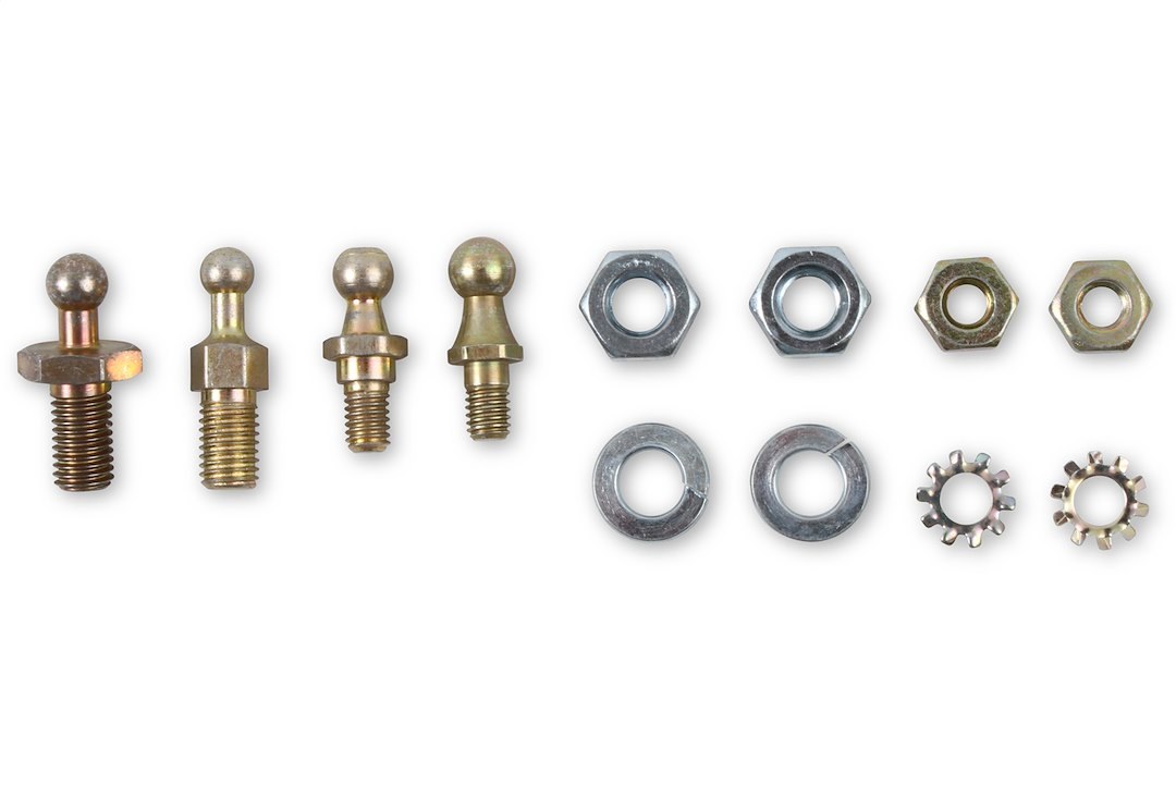 Holley Carburetor Throttle Stud, Ball Stud, With 1 of Each: 1/4 Inch, 5/16 Inch, 7/32 Inch, 3/8 Inch Diameter, Set of 4 – 20-2