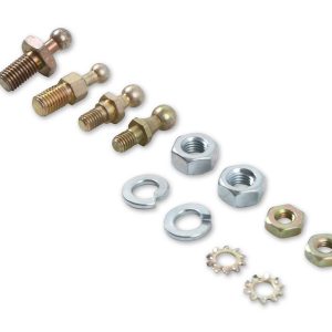 Holley Carburetor Throttle Stud, Ball Stud, With 1 of Each: 1/4 Inch, 5/16 Inch, 7/32 Inch, 3/8 Inch Diameter, Set of 4 – 20-2