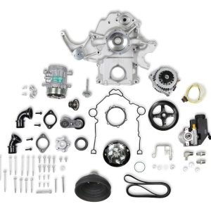 Holley Accessory Drive Belt Kit, For Use with Gen III 5.7L/ 6.4L Hemi Engines, Alternator/ Power Steering Pump/ AC Bracket – 20-291