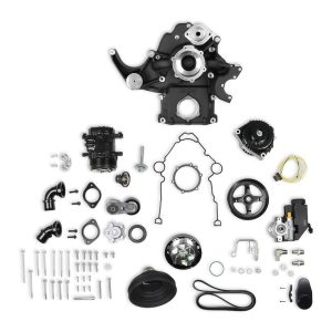 Holley Accessory Drive Belt Kit, For Use with Gen III 5.7L/ 6.4L Hemi Engines, Alternator/ Power Steering Pump/ AC Bracket – 20-291BK