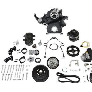 Holley Accessory Drive Belt Kit, For Use with Gen III 5.7L/ 6.4L Hemi Engines, Alternator/ Power Steering Pump/ AC Bracket – 20-291BK
