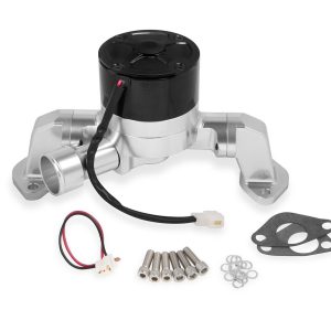 Holley Water Pump, For Use with Chevrolet Big Block Engines, 6-1/2 Inch Depth, Black, Aluminum, 40 Gallon Per Minute (gpm) Electric – 22-126